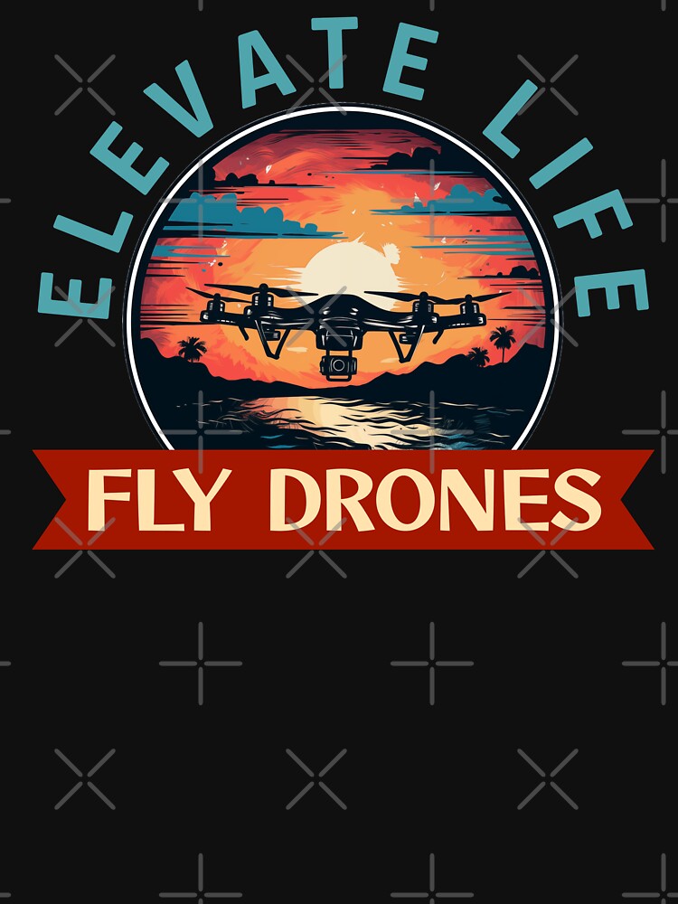 Thumbnail 7 of 7, Classic T-Shirt, Drone: Elevate Life, Fly Drones designed and sold by Teesamust.