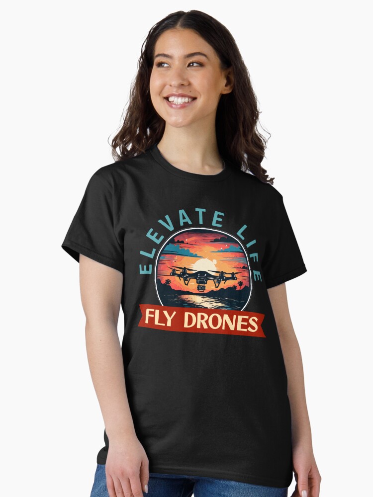 Thumbnail 2 of 7, Classic T-Shirt, Drone: Elevate Life, Fly Drones designed and sold by Teesamust.