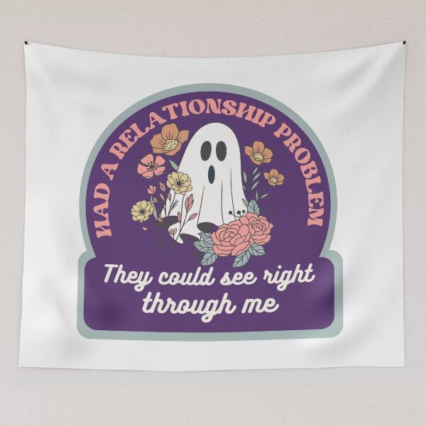 Item preview, Had a relationship problem they could see right through me, funny cute botanical ghost designed and sold by BritishDelights.