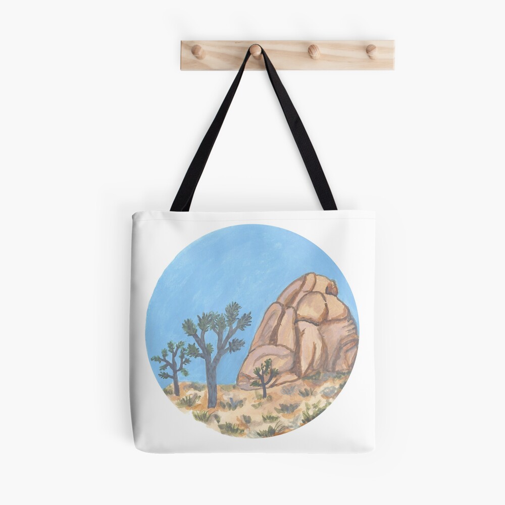 Joshua Tree National Park - hand painted art in circle shape Tote Bag