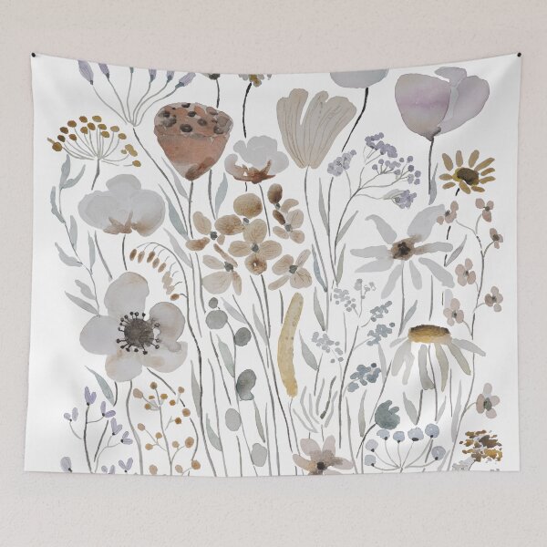 Item preview, abstract flowers watercolor hand painted  designed and sold by SelenePaintings .