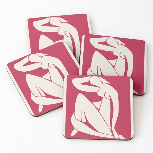 Item preview, Henri Matisse nude, Paper Decoupes Art viva magenta 2, Matisse Cutout's Wall Art, Matisse wall decor designed and sold by re-make-.