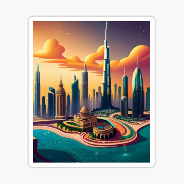 Item preview, Burj Khalifa at dusk designed and sold by ArtsDestination.
