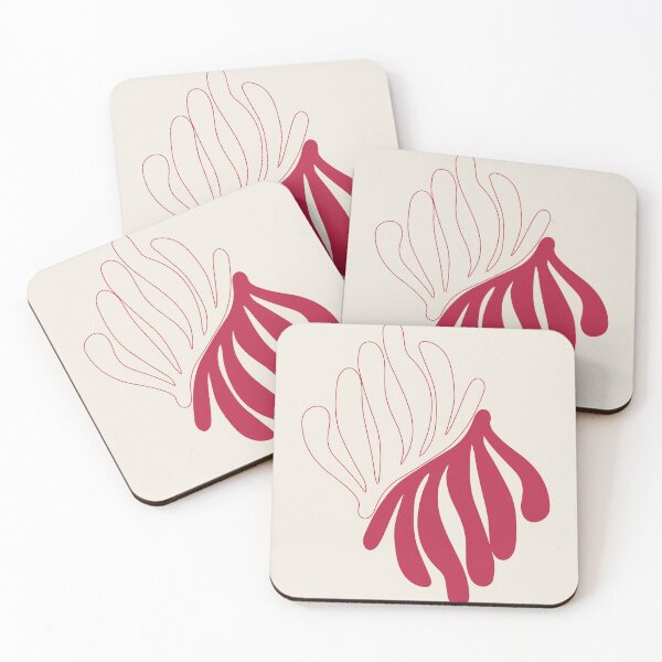 Item preview, Henri Matisse 2 Flowers, Paper Decoupes Art viva magenta, Matisse Cutout's Wall Art, Matisse wall decor designed and sold by re-make-.