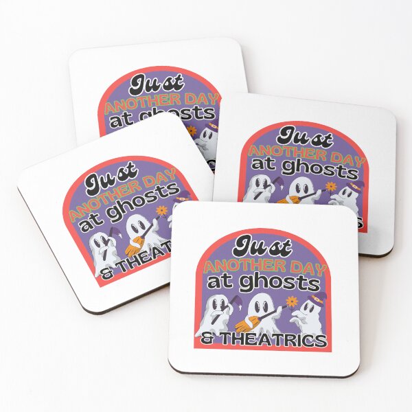 Item preview, Just another day at ghosts and theatrics, trio of ghosts performing on stage designed and sold by BritishDelights.