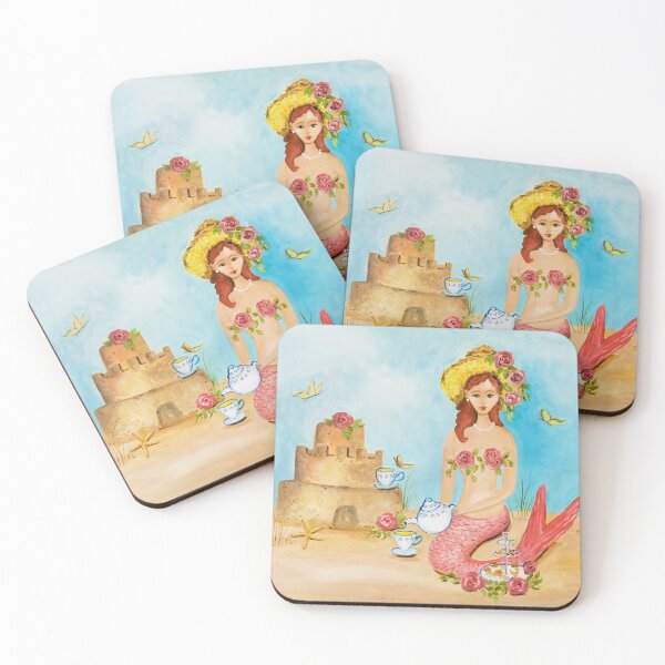 Item preview, Mermaid Sandcastle Butterfly Tea Party designed and sold by Theresa LaBrecque.