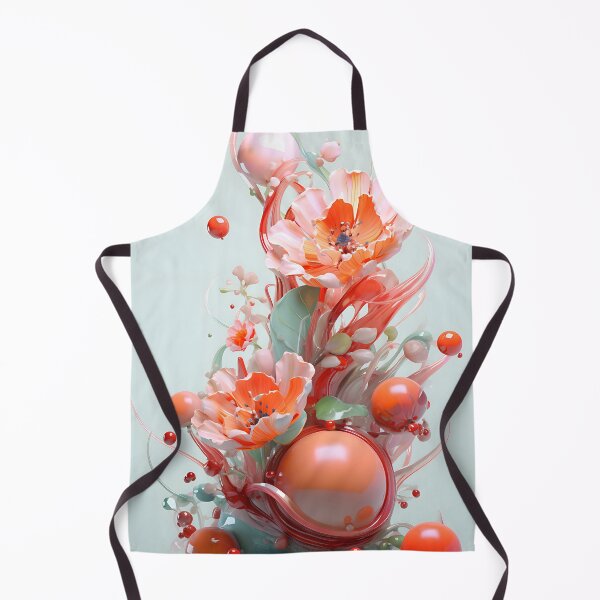 Item preview, Delicate poppy glass art - 3D render in pastel colors designed and sold by PoppinArtFox.