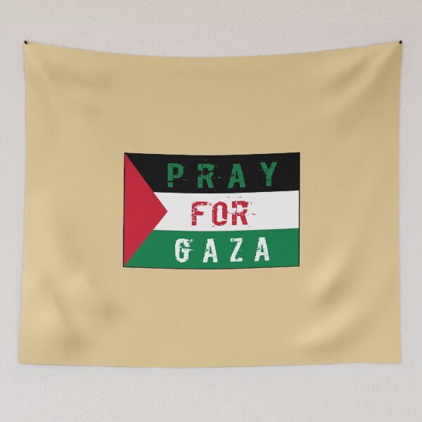 Item preview, Pray for Gaza Art Flag designed and sold by AJ  Liber.