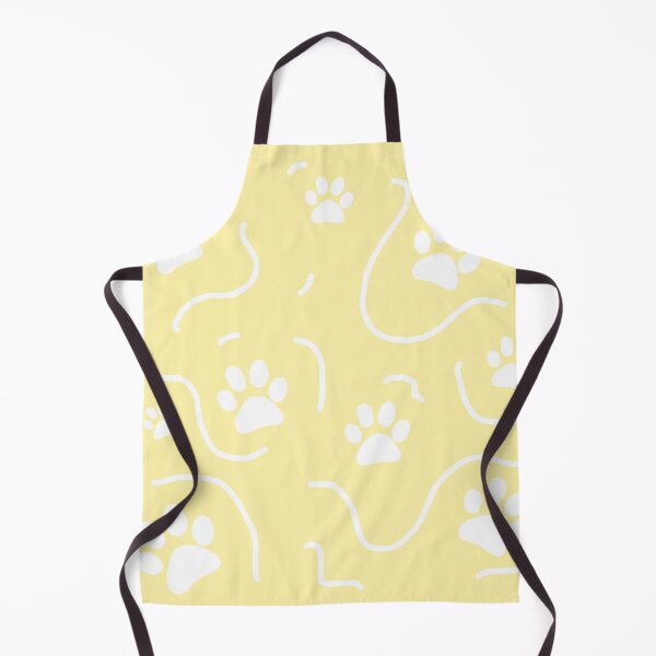 Item preview, Yellow and white paw pattern designed and sold by TagArtCreative.