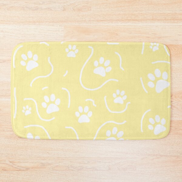 Item preview, Yellow and white paw pattern designed and sold by TagArtCreative.