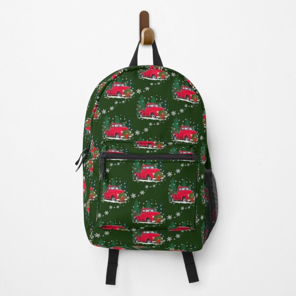 Item preview, Christmas Vintage Red Truck & Pine Trees in Snow designed and sold by tamdevo1.