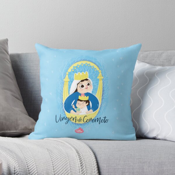 lau ilustra - Virgen de Coromoto Venezuela Throw Pillow