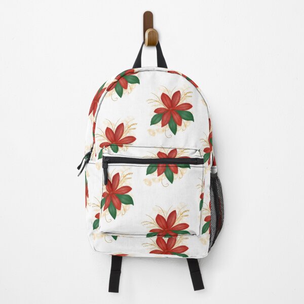 Item preview, Red Poinsettia on Gold designed and sold by The Elderberry Blossom.