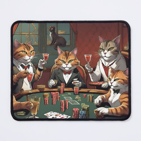 Item preview, Gatos jugando poker designed and sold by navigatorsteel.