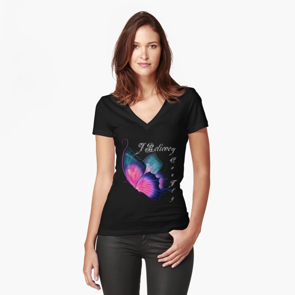 Item preview, Fitted V-Neck T-Shirt designed and sold by niksy.