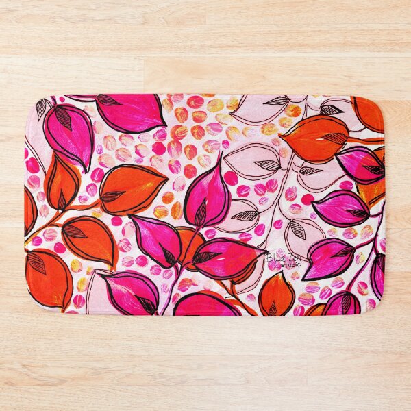 Item preview, Summer Leaves - Orange and Pink designed and sold by BlueZenStudio.