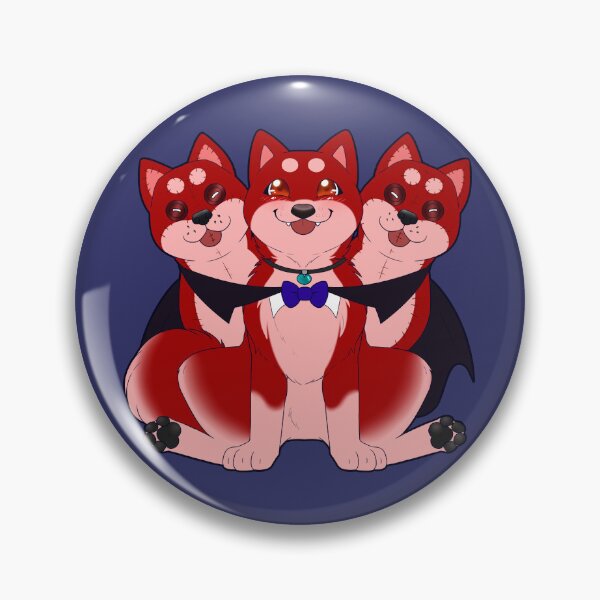 Item preview, Cerberus Shiba inu Sticker  designed and sold by Shibberinos.