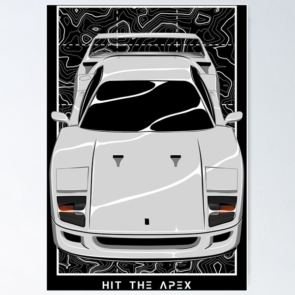 White Ferrari Posters for Sale