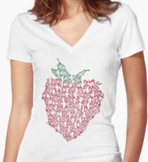 Strawberry Fields Fitted V-Neck T-Shirt