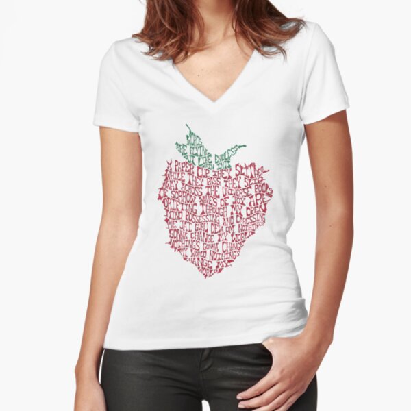 Strawberry Fields Fitted V-Neck T-Shirt