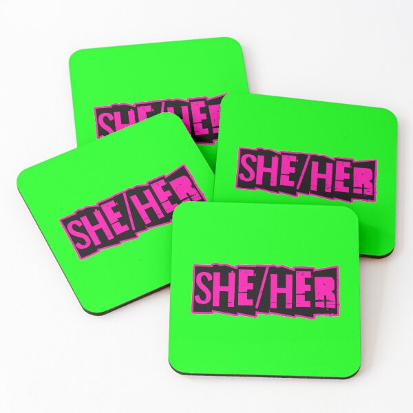 Item preview, Punk Pronouns: She/Her (pink) designed and sold by roastbeefk.