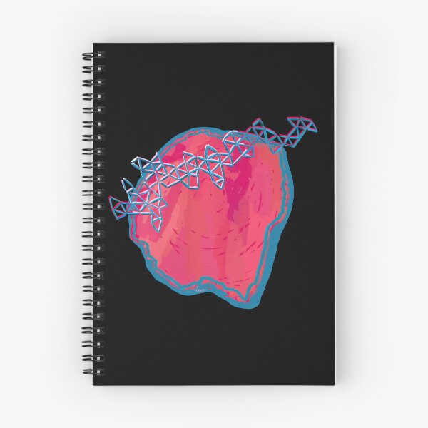Item preview, Abstract Mars and satellite (pink & blue / black background) designed and sold by MentaLee.