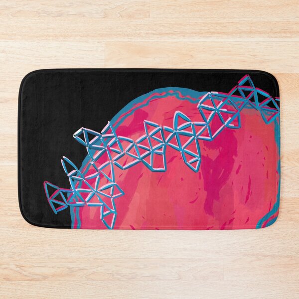 Item preview, Abstract Mars and satellite (pink & blue / black background) designed and sold by MentaLee.