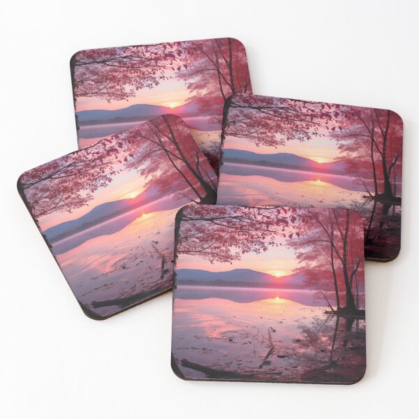Item preview, Pink Autumn Sunset Over Lake designed and sold by Matt's Artificial Nature.