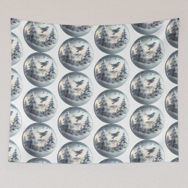 Item preview, Birds Flying In A Winter Landscape At Christmas designed and sold by ChristmasCharm.
