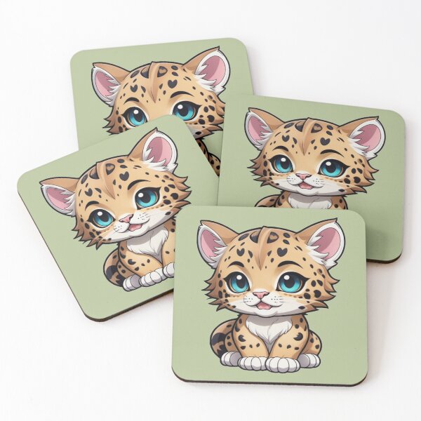 Item preview, Cute Anime Jaguar Kitten designed and sold by MtnTopAnime.
