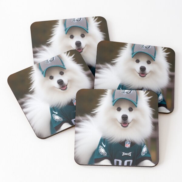 Item preview, American Eskimo Dog Wearing Philadelphia Eagles Gear designed and sold by PhillySportz.