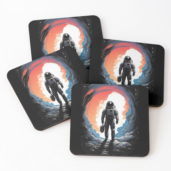 Item preview, Silhouette of a Solitary Astronaut: Exploring the Inky Blackness of Space designed and sold by Domy7.