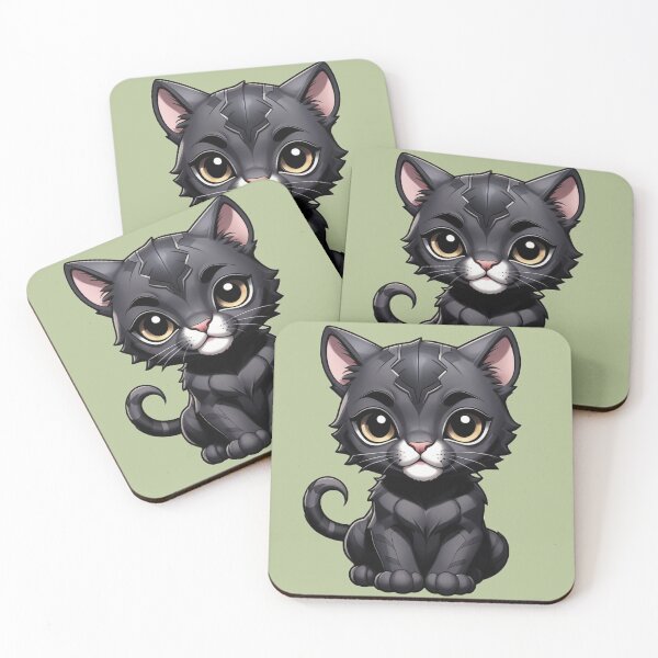 Item preview, Cute Anime Black Panther Kitten designed and sold by MtnTopAnime.