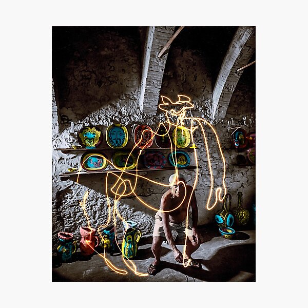 Picasso Lichtmalerei Fotodruck