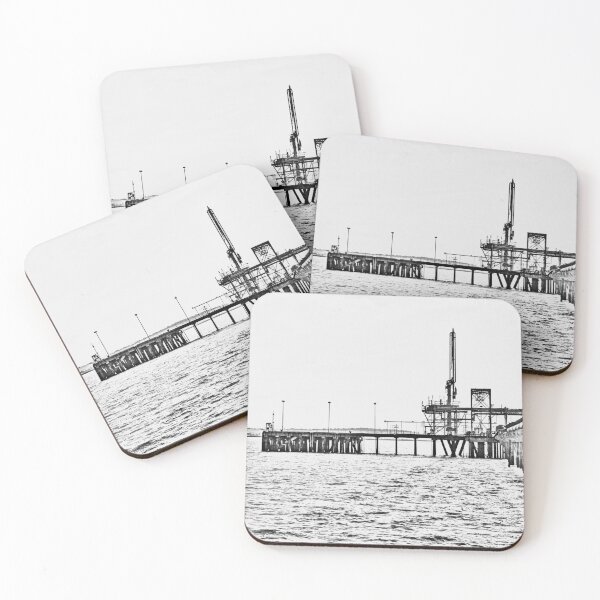Item preview, Industrial Scene on Riverfront in Black and White High Key Sketch designed and sold by stuyclarkey.