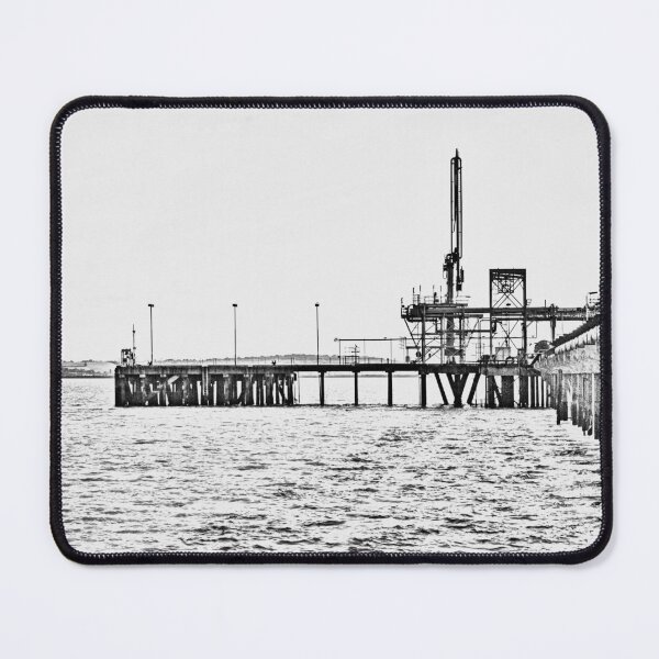 Item preview, Industrial Scene on Riverfront in Black and White High Key Sketch designed and sold by stuyclarkey.