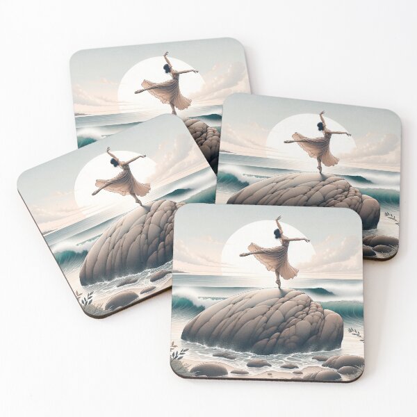 Item preview, Dancer Atop Oceanic Boulder designed and sold by PictorialWhimsy.