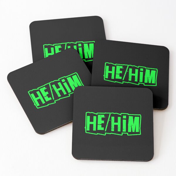 Item preview, Punk Pronouns: He/Him (green) designed and sold by roastbeefk.
