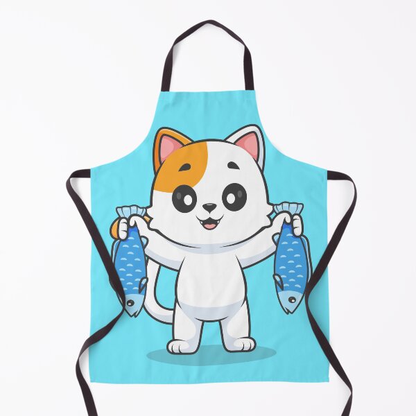 Item preview, Cute Cat with Fish designed and sold by hjian8219.