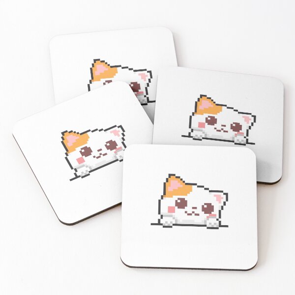 Item preview, cute cat pixel art designed and sold by BashPIXIE.