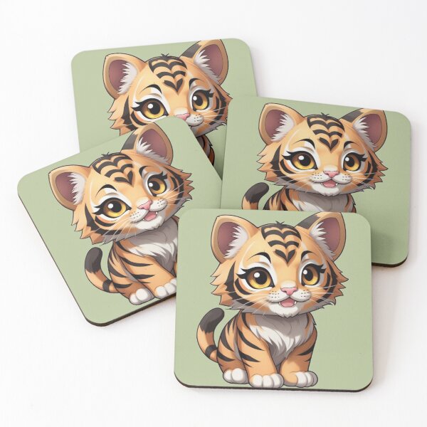 Item preview, Cute Anime Tiger Kitten designed and sold by MtnTopAnime.