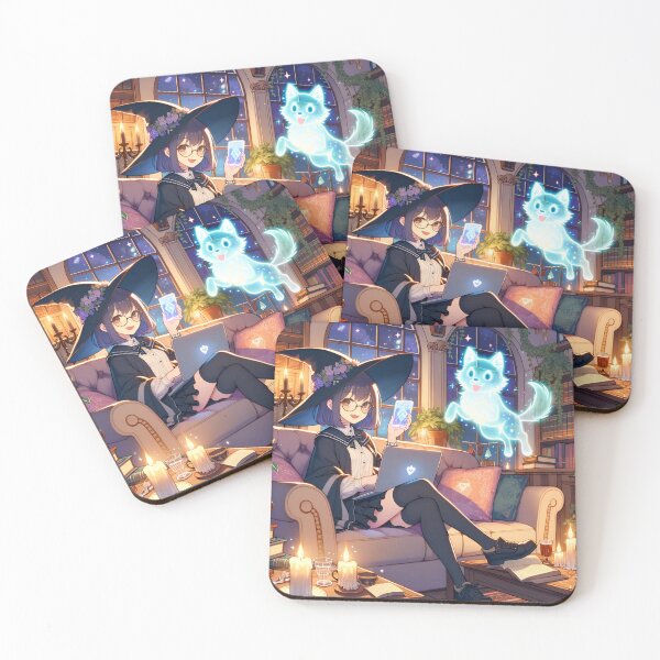 Item preview, Witch Digital Haven - Cozy Anime Magic Tech Gift designed and sold by YNAMREG.