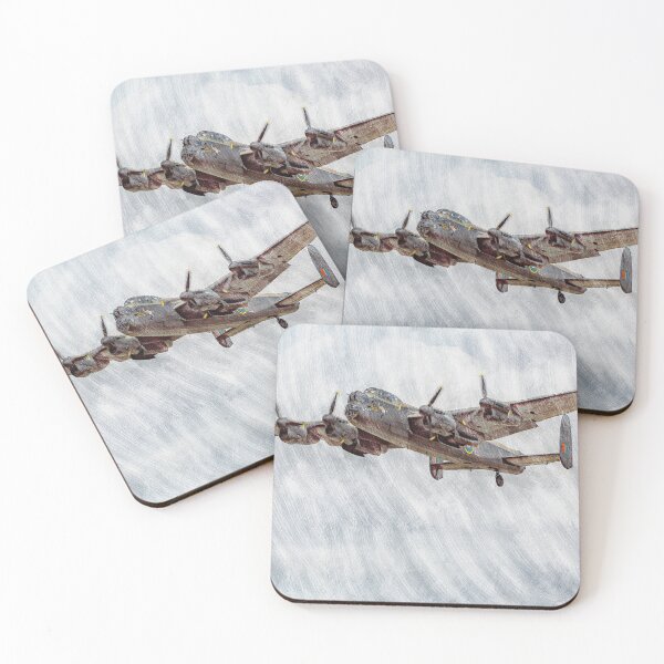 Item preview, Lancaster Bomber in Flight Picture, Water Colour Effect designed and sold by stuyclarkey.