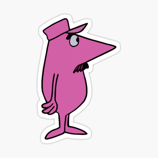Vintage Pink Man Sticker