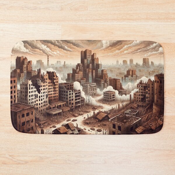 Item preview, Abandoned City in Twilight designed and sold by PictorialWhimsy.
