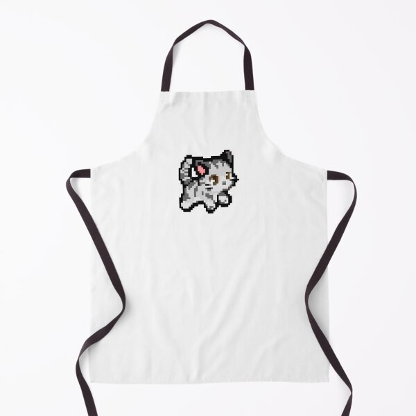 Item preview, cute grey cat pixel art designed and sold by BashPIXIE.