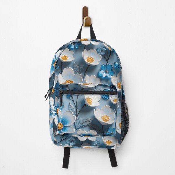 Item preview, Realistic blue 3D flowers - expressive botanical pattern. designed and sold by My-fake-places.