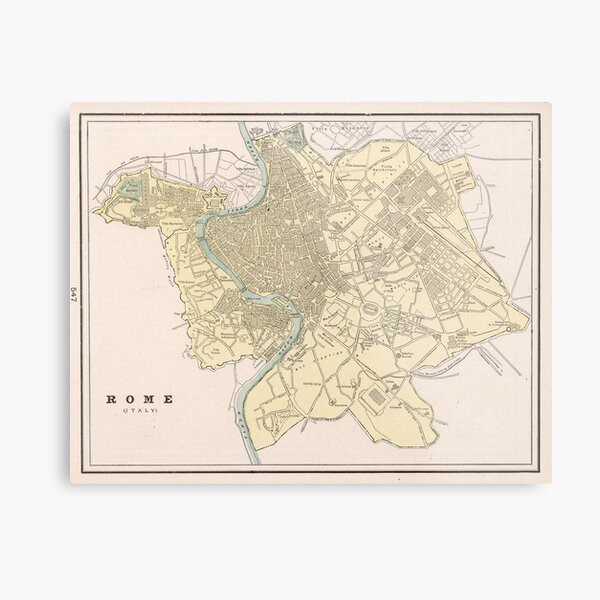 Item preview, Vintage Map of Rome Italy (1901) designed and sold by BravuraMedia.