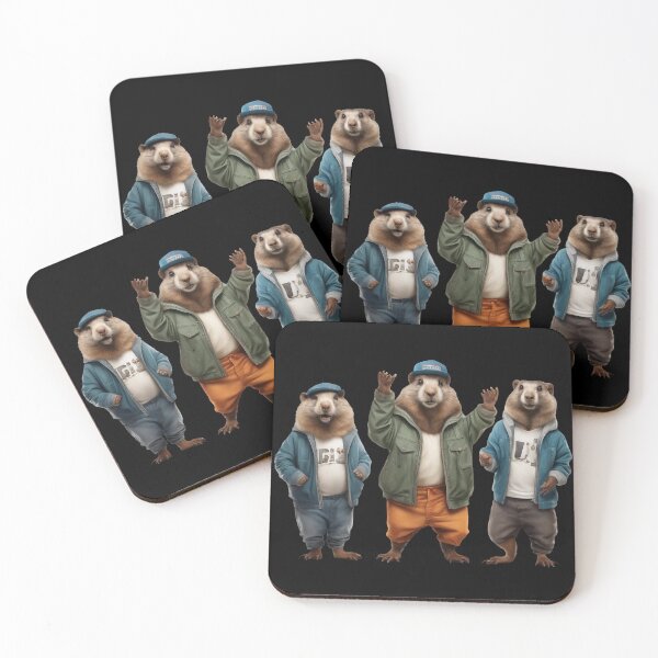 Item preview, crew of funny marmots in hip hop style, gift, surprise designed and sold by etnia.