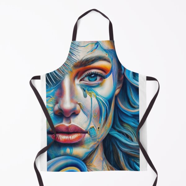 Item preview, Blue woman face designed and sold by ArtFeverShop.